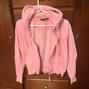 CG/CG Pink Zip-up Hooded Sweatshirt (size small)